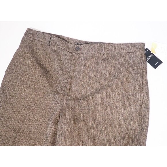 Ralph Lauren Brown Wool Tweed Dress Pants $195, US Plus Size 22W - Picture 2 of 15
